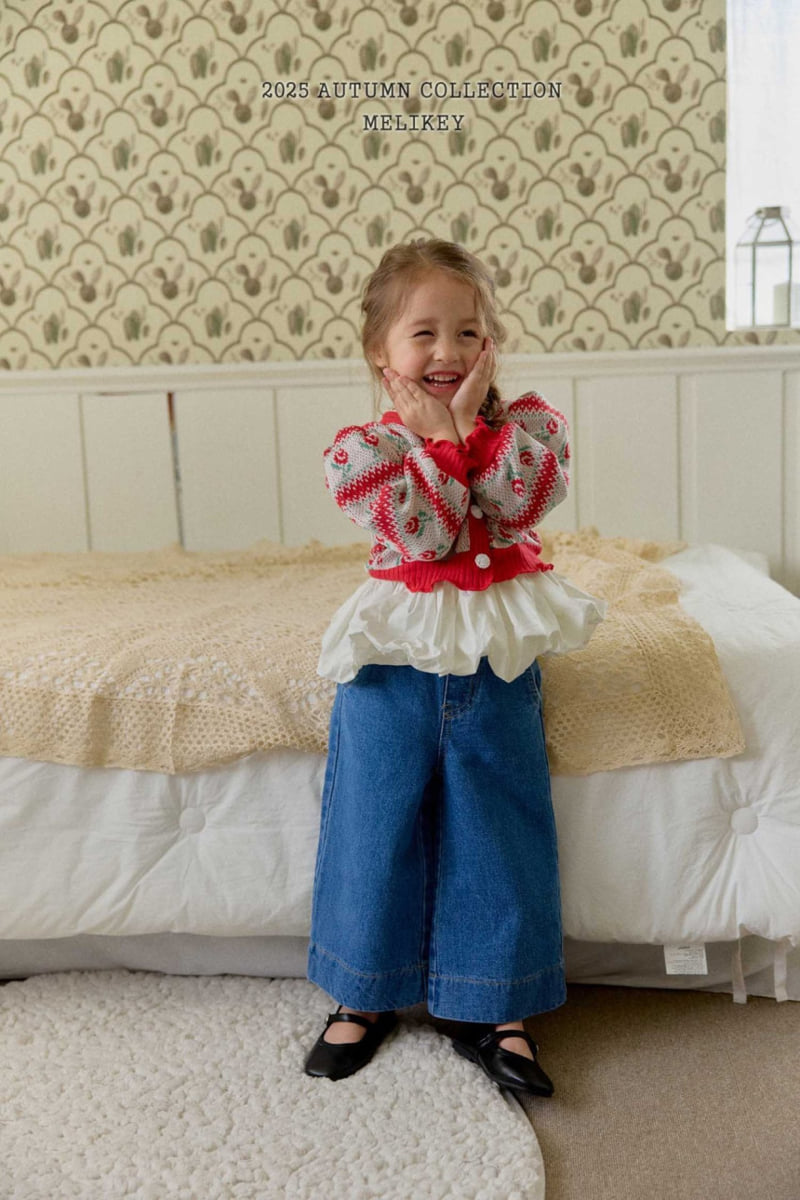 Melikey - Korean Children Fashion - #kidzfashiontrend - Two Ribbon Denim Pants - 9