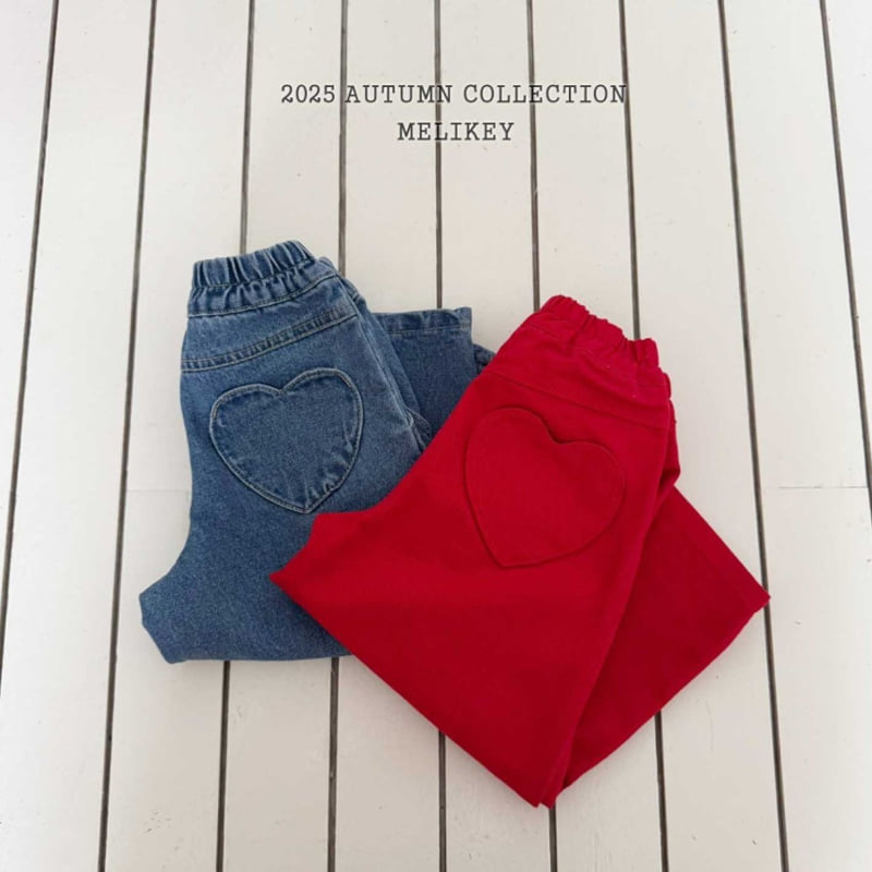 Melikey - Korean Children Fashion - #kidzfashiontrend - Heart Wild Pants - 3