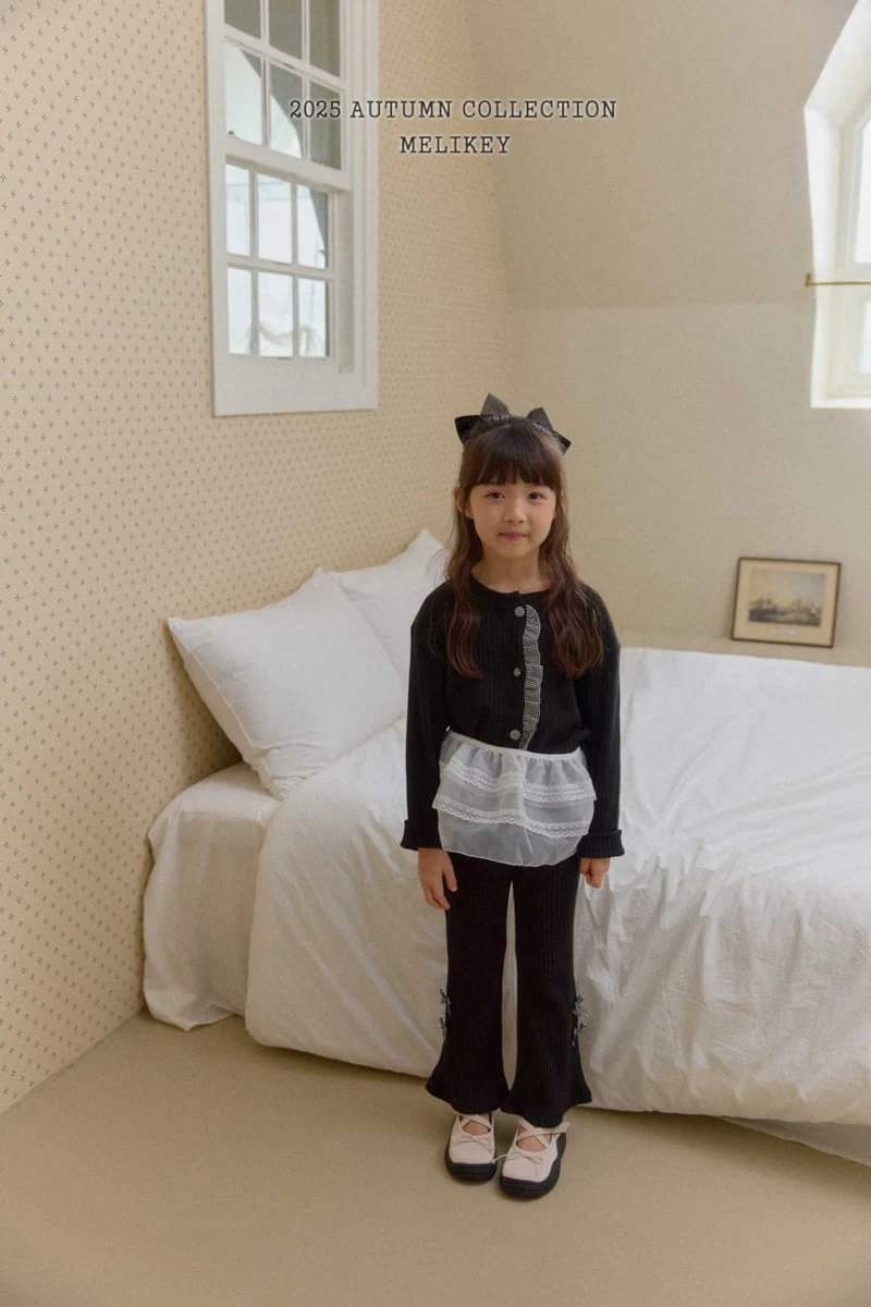 Melikey - Korean Children Fashion - #kidzfashiontrend - Popo Ribbon Bootcut Pants - 12