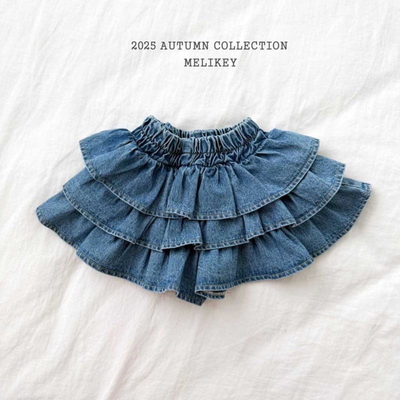 Melikey - Korean Children Fashion - #kidsstore - Ellie Denim Tiered Skirt - 4