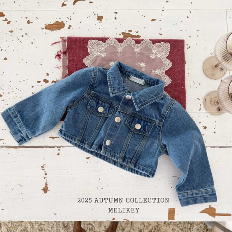 Melikey - Korean Children Fashion - #kidzfashiontrend - Denim Short Jacket - 2