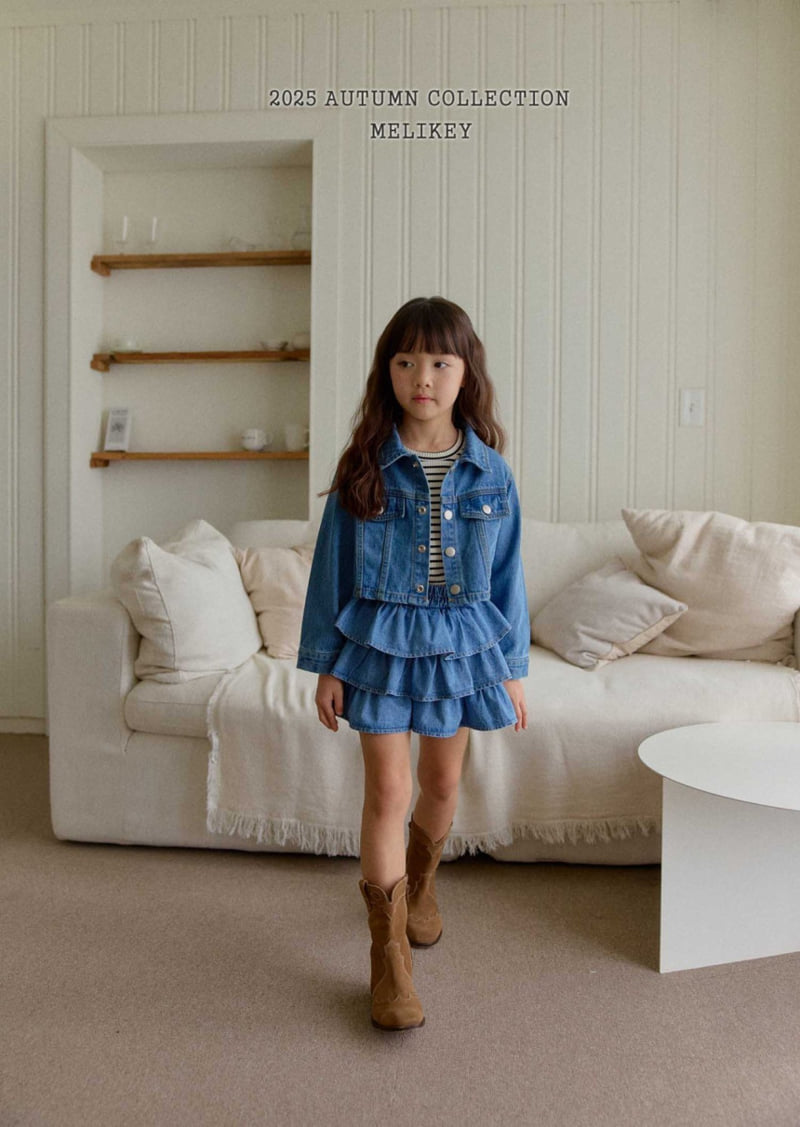 Melikey - Korean Children Fashion - #littlefashionista - Ellie Denim Tiered Skirt - 6