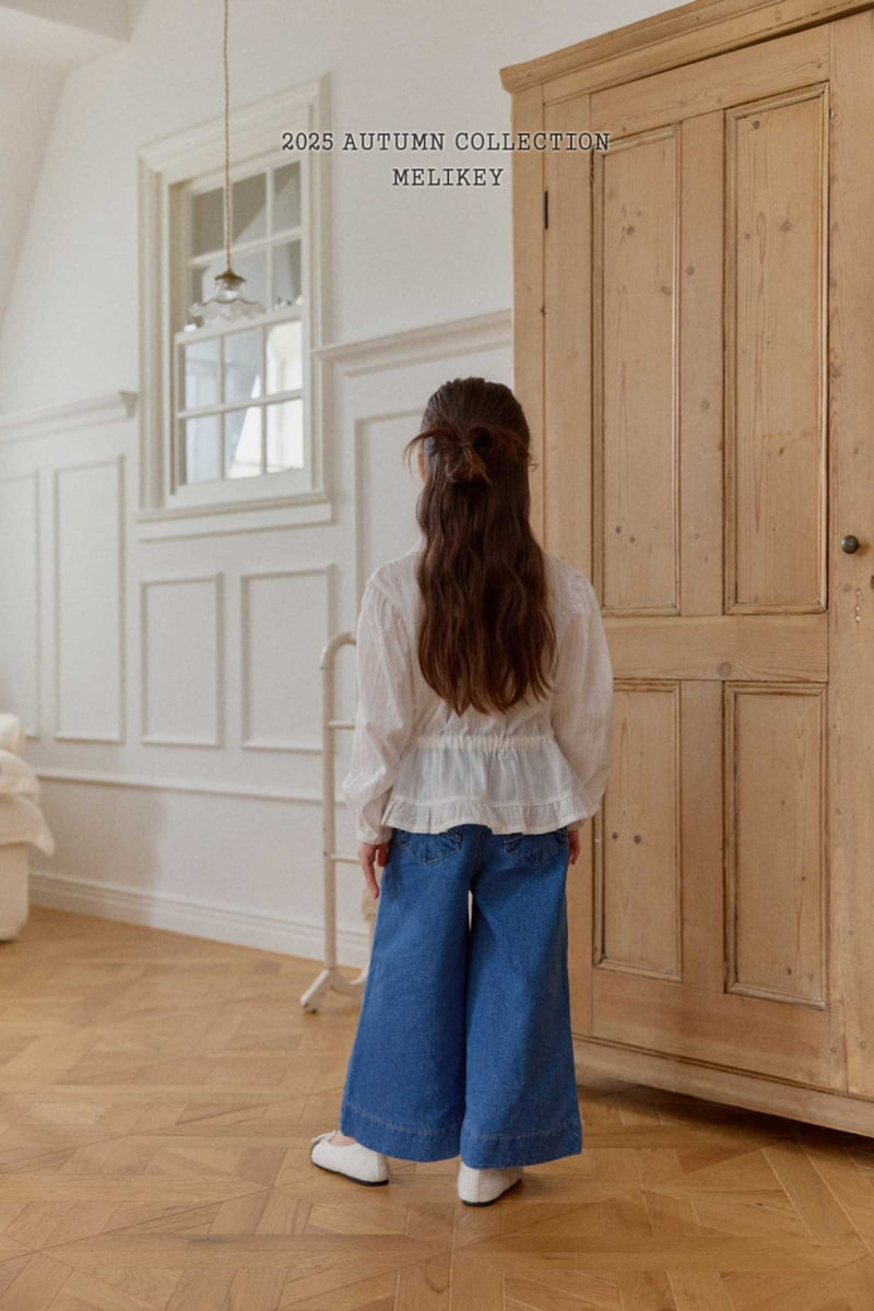 Melikey - Korean Children Fashion - #magicofchildhood - Two Ribbon Denim Pants - 12