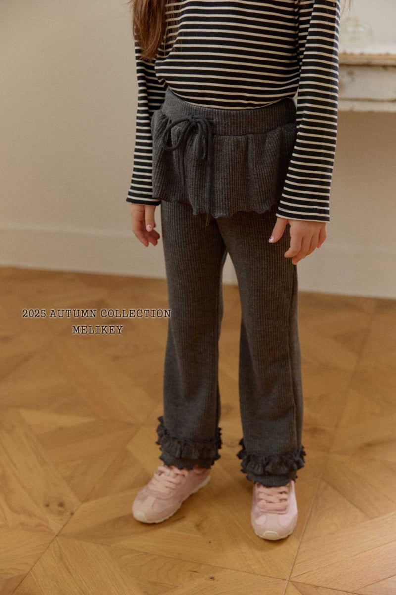 Melikey - Korean Children Fashion - #magicofchildhood - Double Frill Bootcut Pants - 11