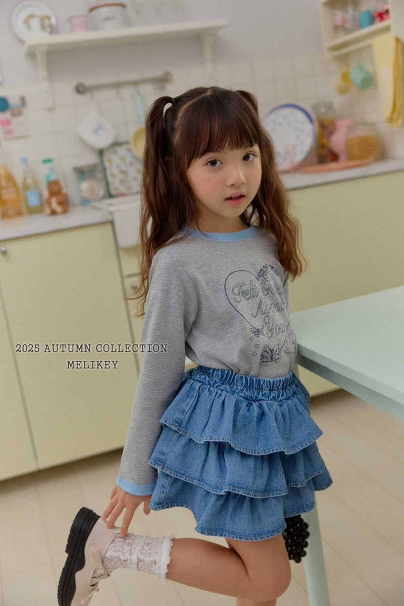 Melikey - Korean Children Fashion - #magicofchildhood - Ellie Denim Tiered Skirt - 7