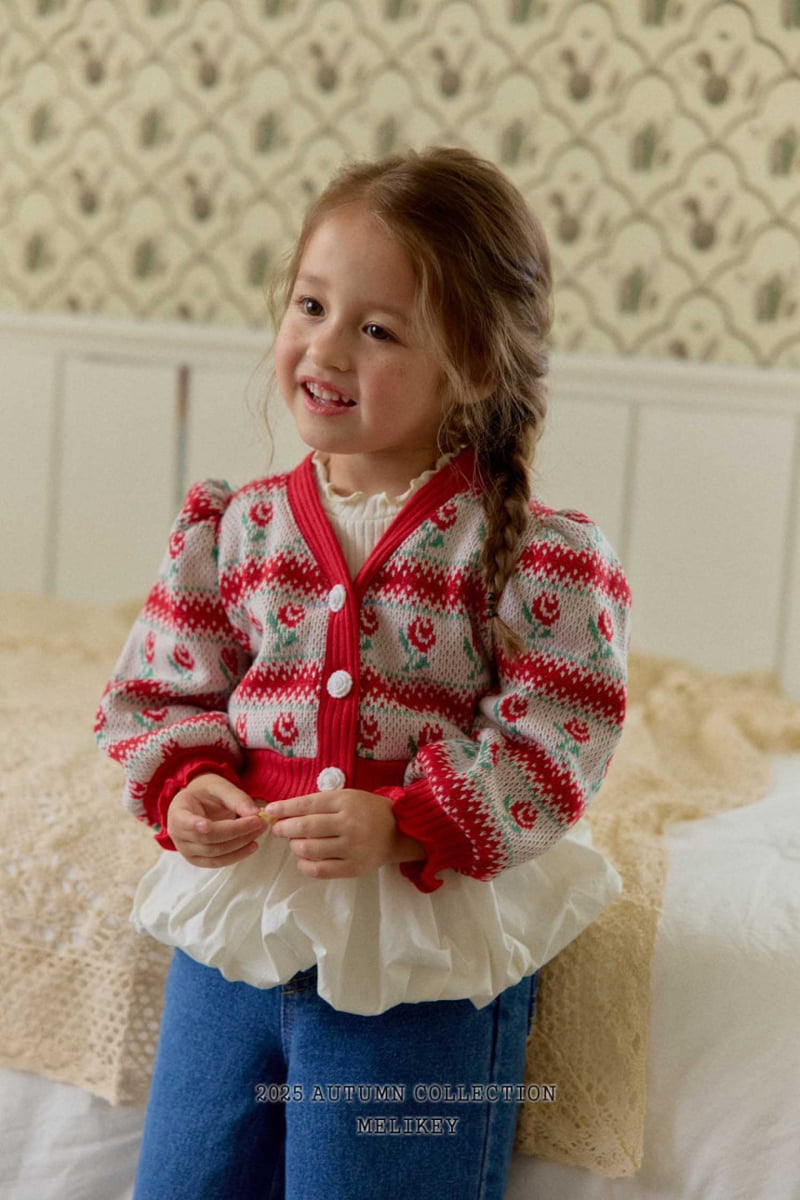 Melikey - Korean Children Fashion - #minifashionista - Rose Stripe Cardigan - 10