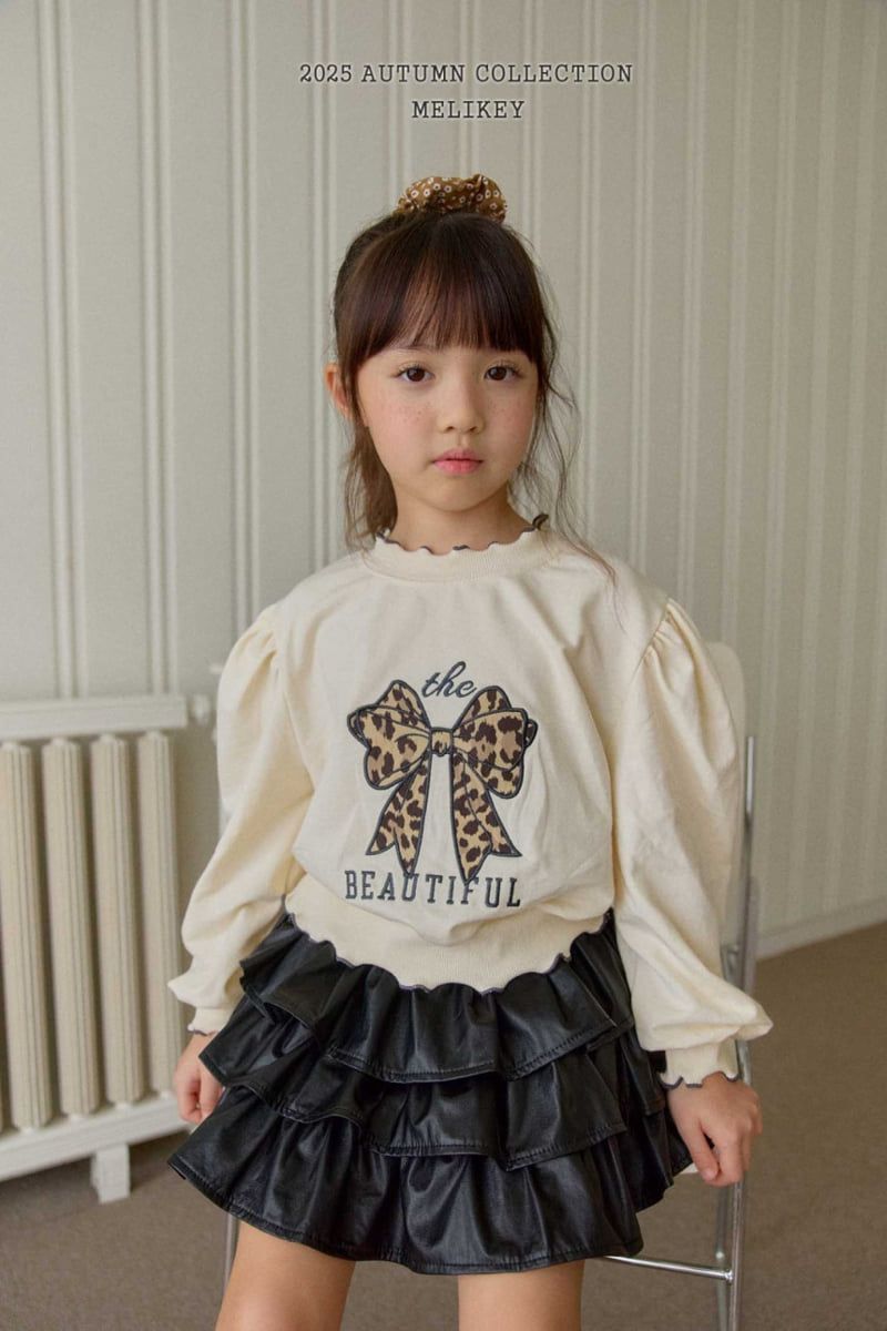 Melikey - Korean Children Fashion - #minifashionista - Leopard Ribbon Sweatshirt - 12