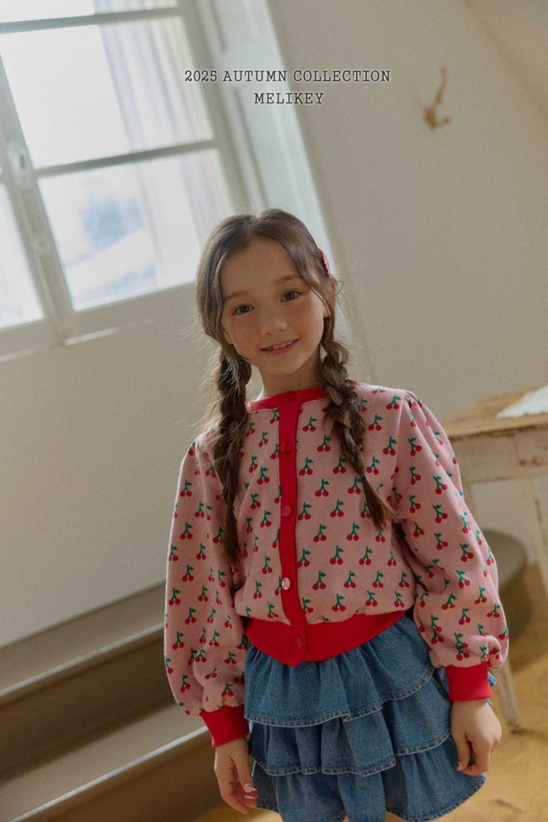 Melikey - Korean Children Fashion - #minifashionista - Cherry Puff Cardigan - 11
