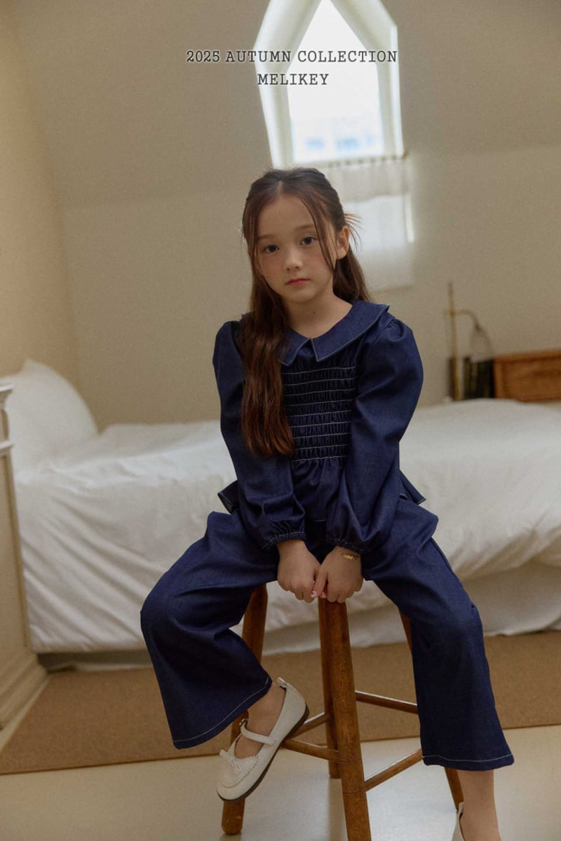 Melikey - Korean Children Fashion - #minifashionista - Smoked Collar Blouse - 10