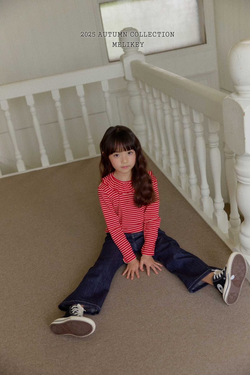 Melikey - Korean Children Fashion - #prettylittlegirls - Poly Ribbon Bootcut Pants - 6