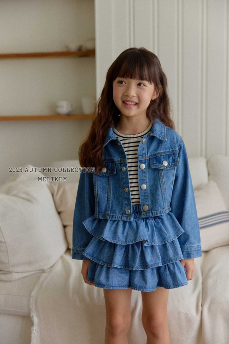 Melikey - Korean Children Fashion - #prettylittlegirls - Denim Short Jacket - 7