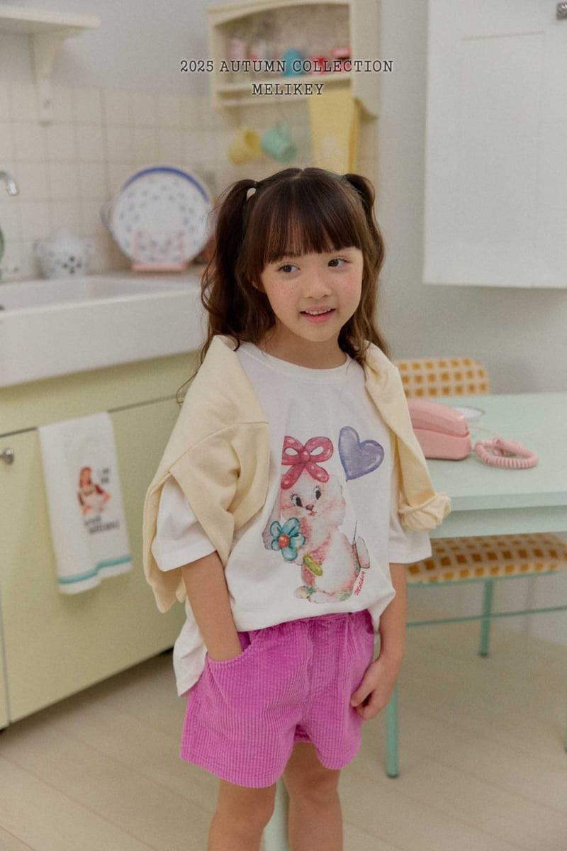 Melikey - Korean Children Fashion - #todddlerfashion - Balloon Rabbit Tee - 6