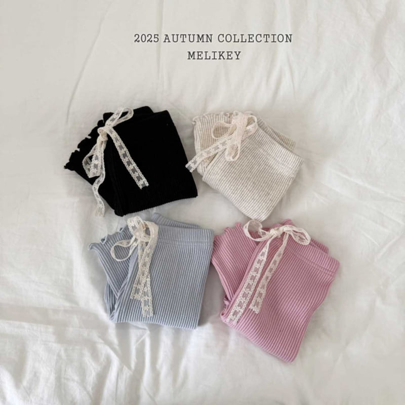 Melikey - Korean Children Fashion - #todddlerfashion - Daily Ribbed Leggings - 2