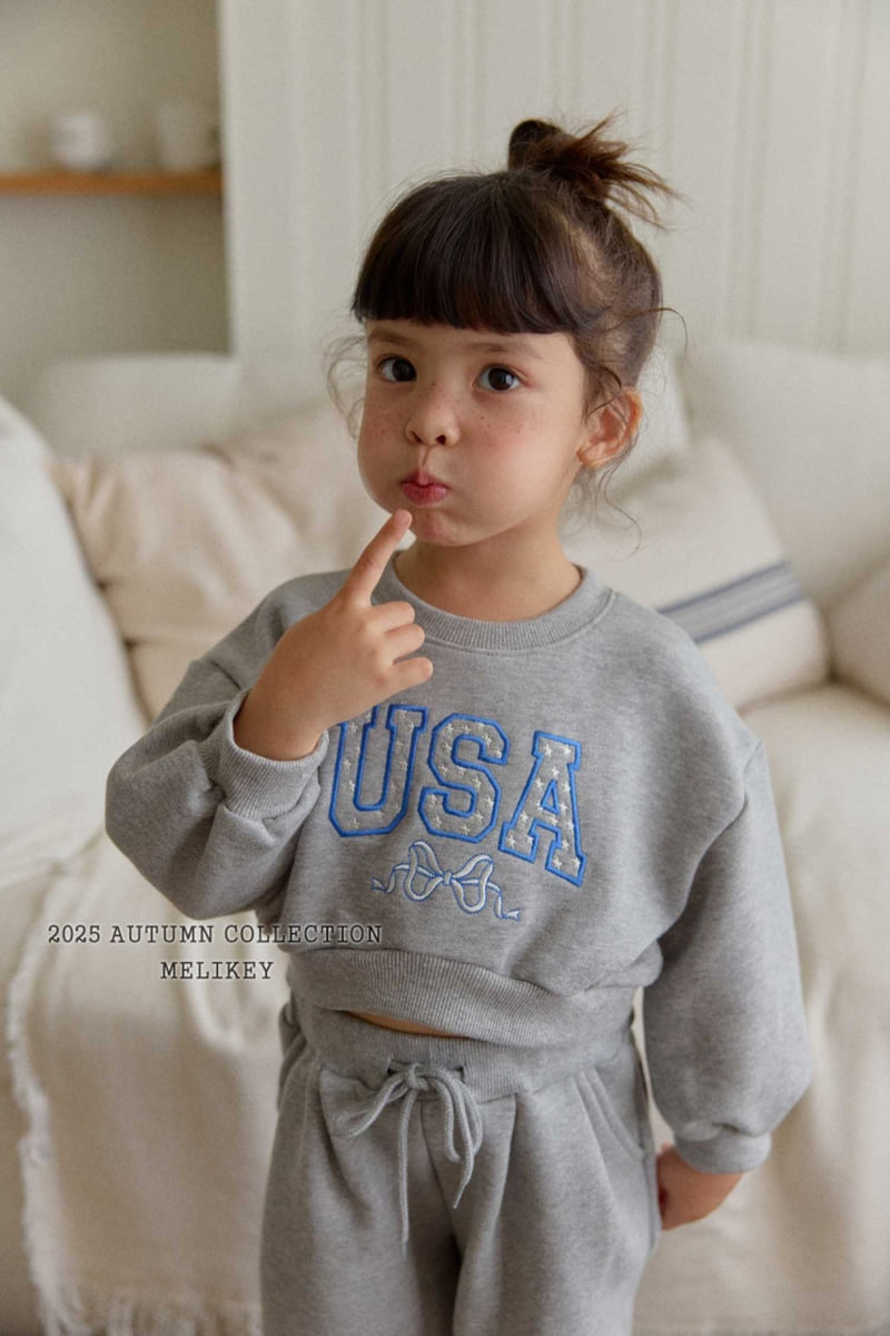 Melikey - Korean Children Fashion - #todddlerfashion - USA Short Sweatshirt - 8