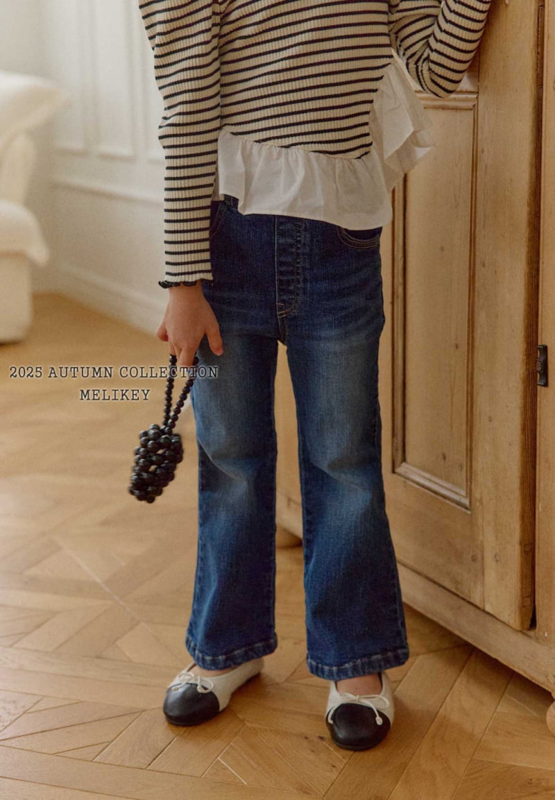 Melikey - Korean Children Fashion - #toddlerclothing - 102 Denim Bootcut Pants - 8
