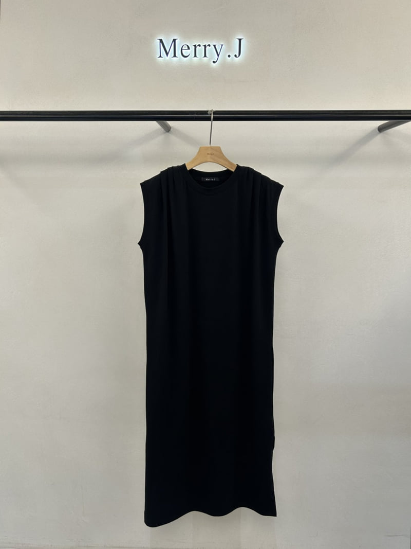 Merry J - Korean Women Fashion - #momslook - Shoulder Pleat One-piece - 5