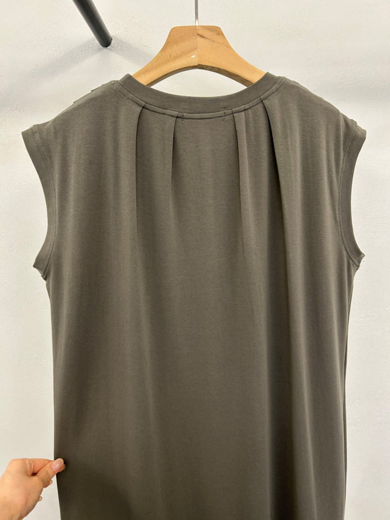 Merry J - Korean Women Fashion - #momslook - Shoulder Pleat One-piece - 9