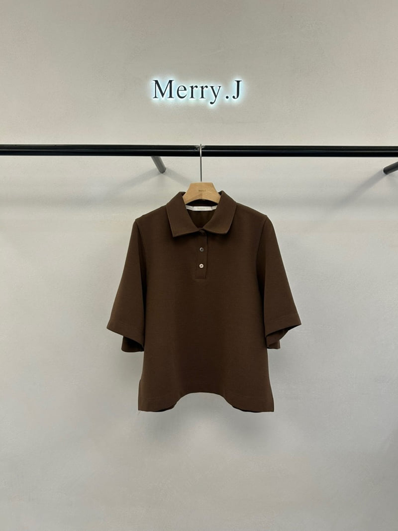 Merry J - Korean Women Fashion - #momslook - Torino Collar Tee - 8