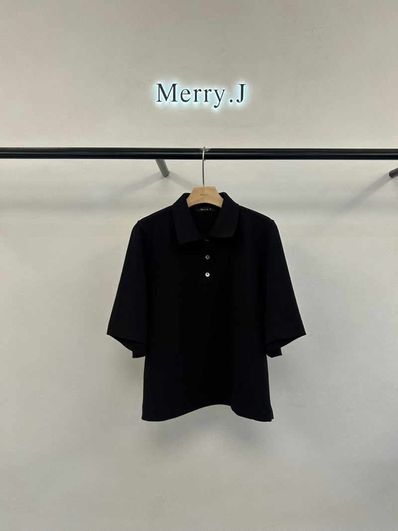 Merry J - Korean Women Fashion - #momslook - Torino Collar Tee - 9