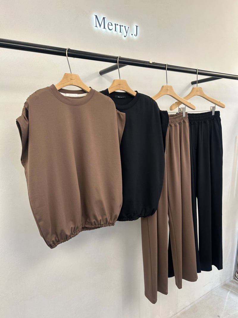 Merry J - Korean Women Fashion - #momslook - Modal Shirring Banding Tee - 2