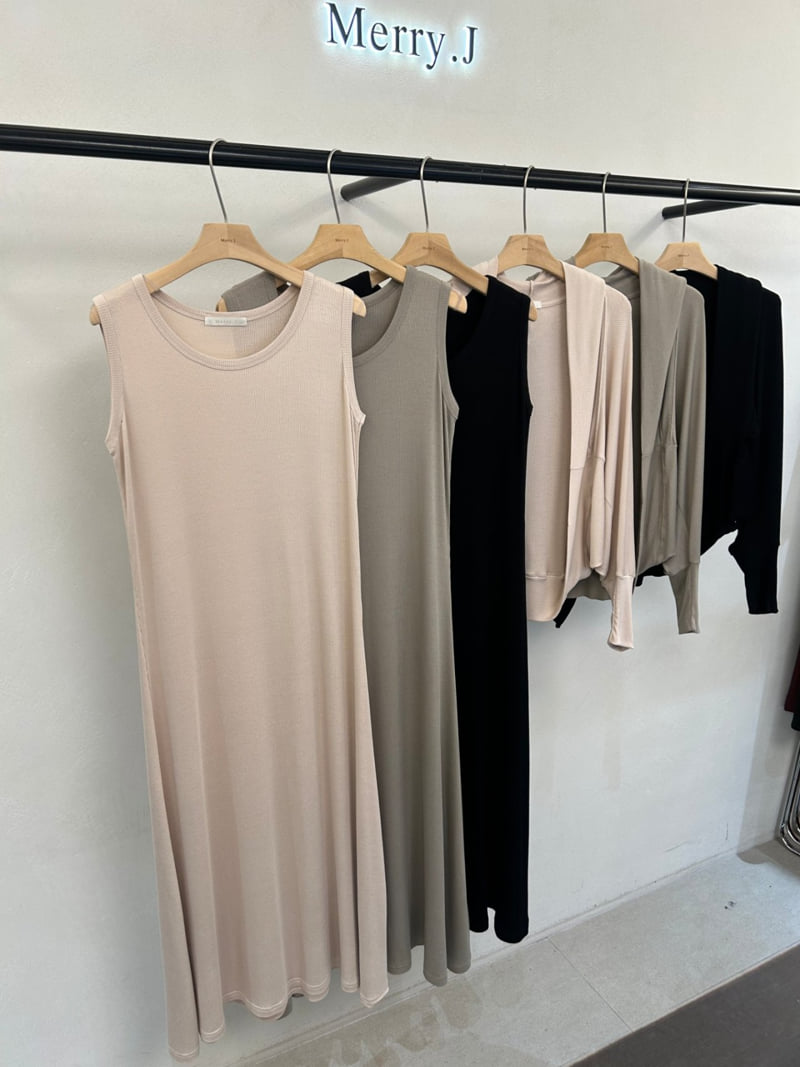 Merry J - Korean Women Fashion - #momslook - Ribbed One-piece Set - 2