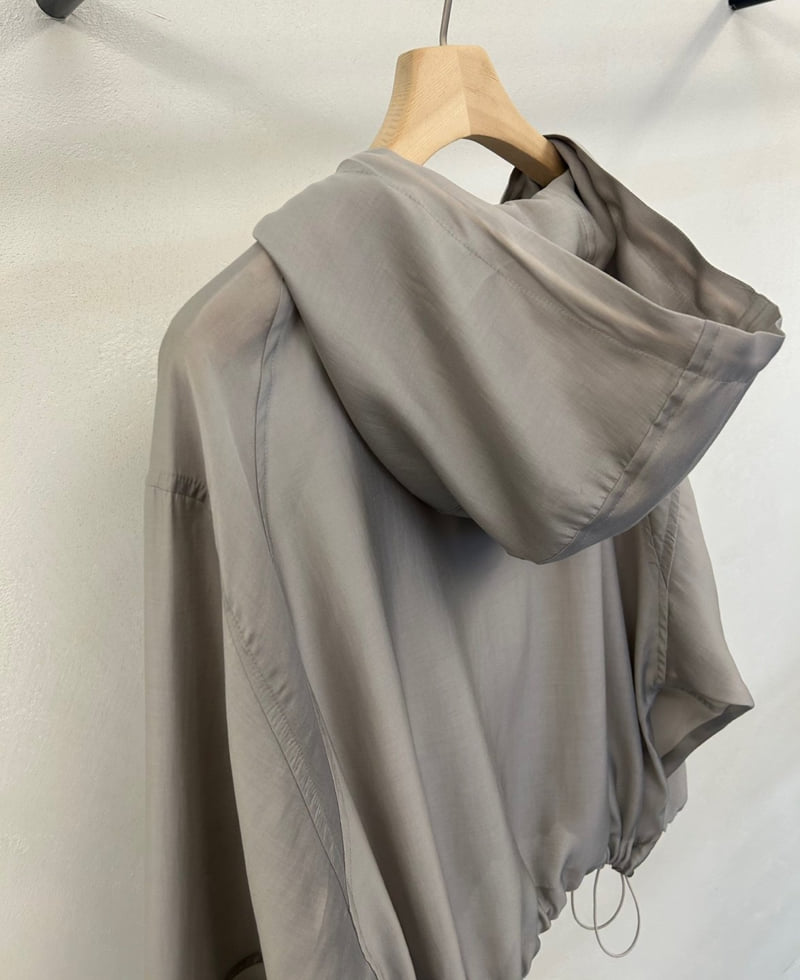 Merry J - Korean Women Fashion - #momslook - Organza Hoodie Jacket - 12
