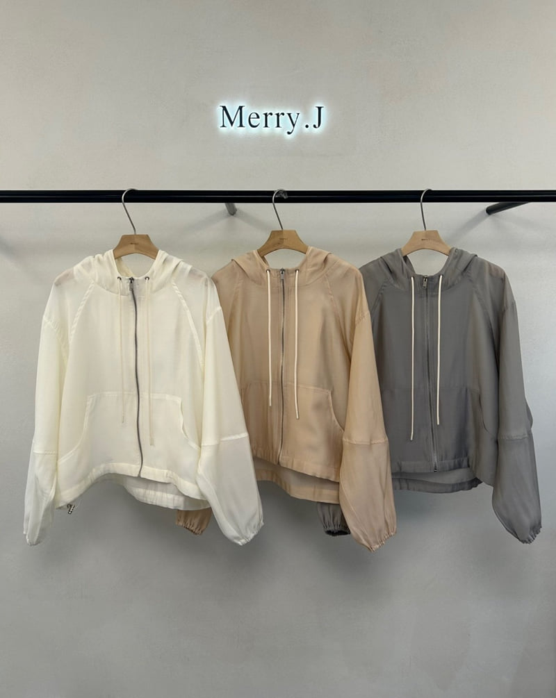 Merry J - Korean Women Fashion - #momslook - Organza Hoodie Jacket - 2