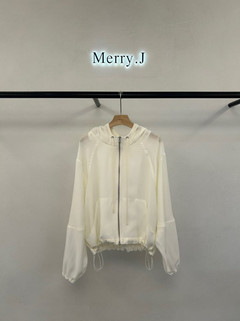 Merry J - Korean Women Fashion - #womensfashion - Organza Hoodie Jacket - 4