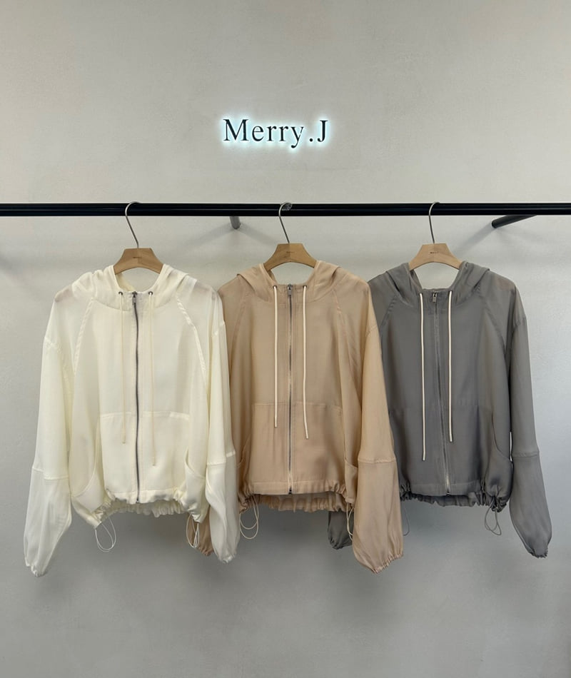 Merry J - Korean Women Fashion - #thelittlethings - Organza Hoodie Jacket