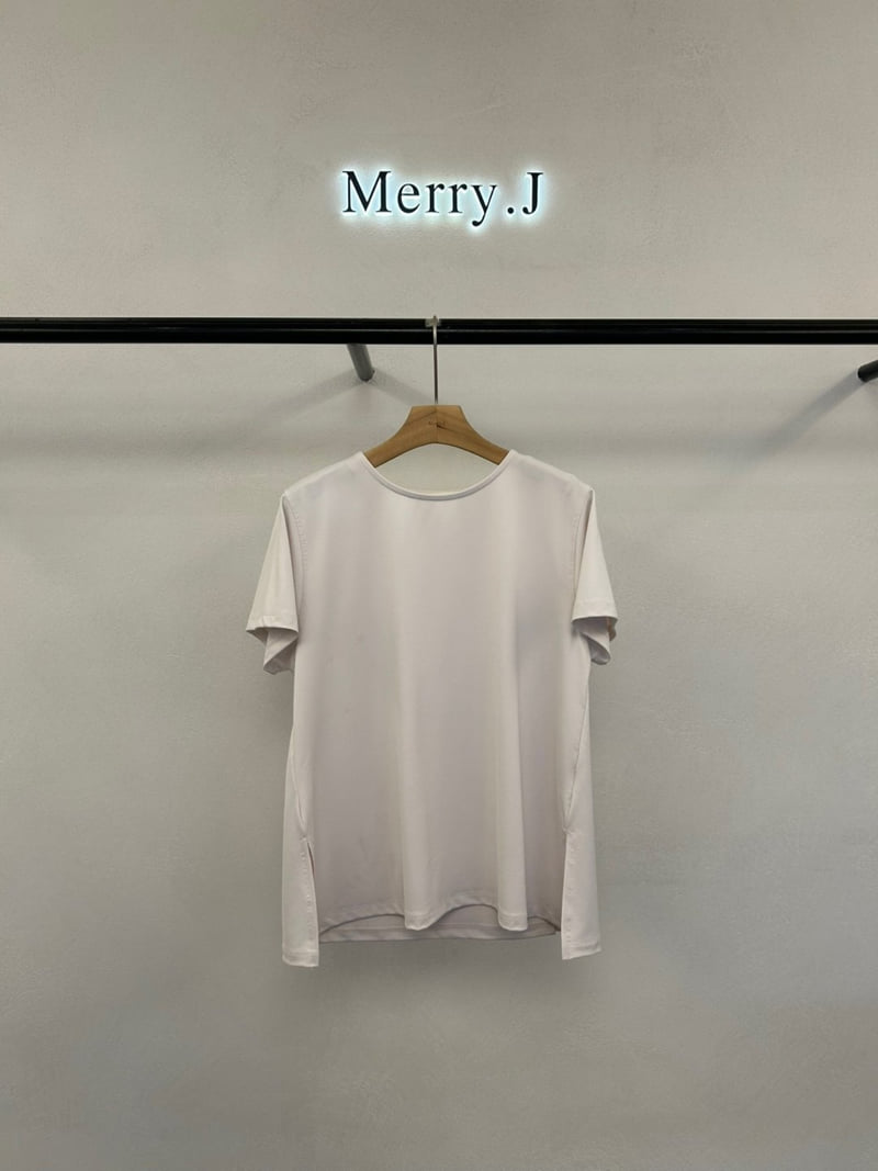 Merry J - Korean Women Fashion - #vintagekidsstyle - Aero Side-Slit Tee - 6