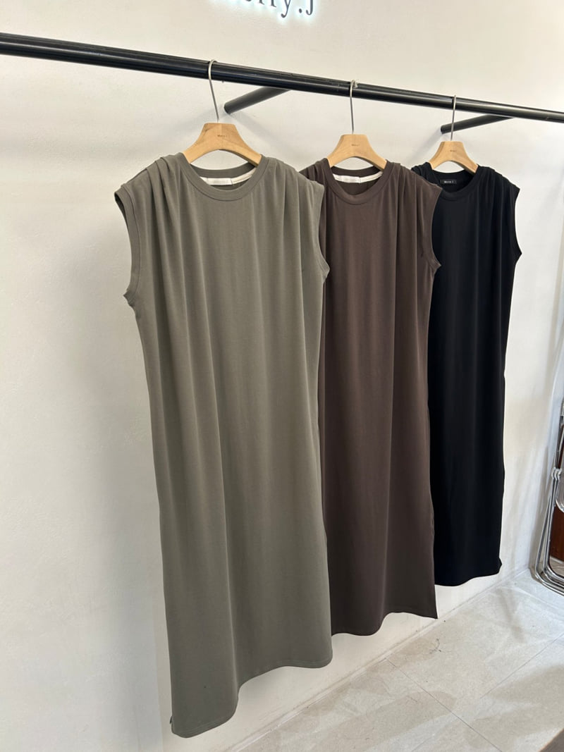 Merry J - Korean Women Fashion - #womensfashion - Shoulder Pleat One-piece - 2