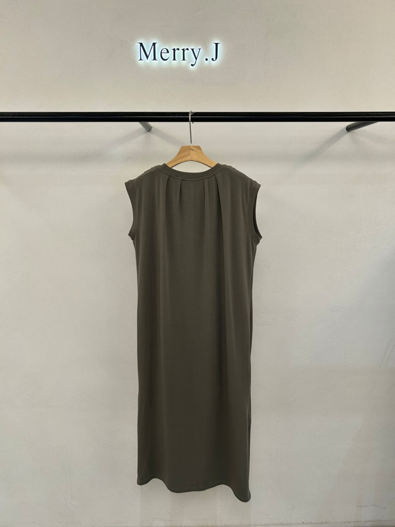 Merry J - Korean Women Fashion - #womensfashion - Shoulder Pleat One-piece - 6