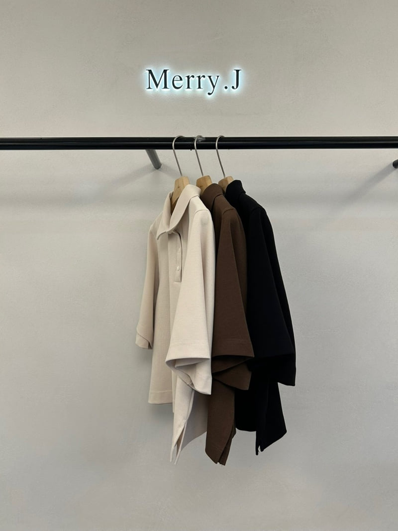 Merry J - Korean Women Fashion - #womensfashion - Torino Collar Tee - 7