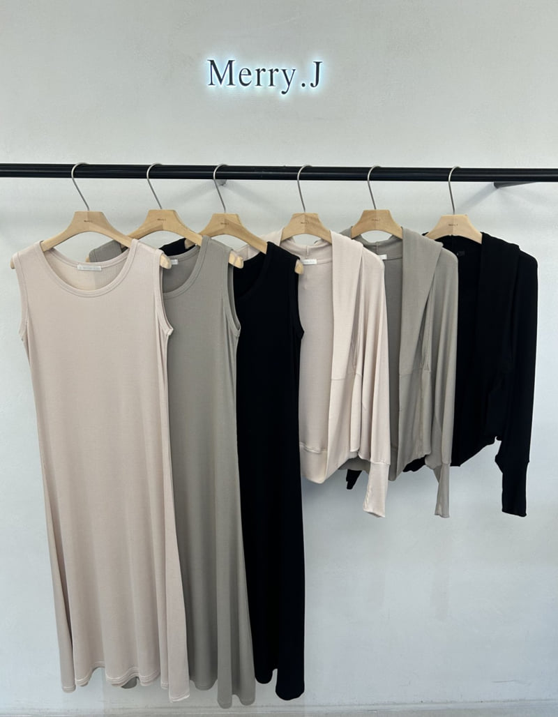 Merry J - Korean Women Fashion - #womensfashion - Ribbed One-piece Set - 3