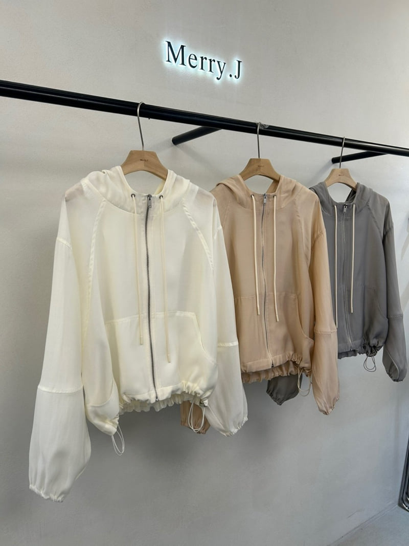 Merry J - Korean Women Fashion - #womensfashion - Organza Hoodie Jacket - 3