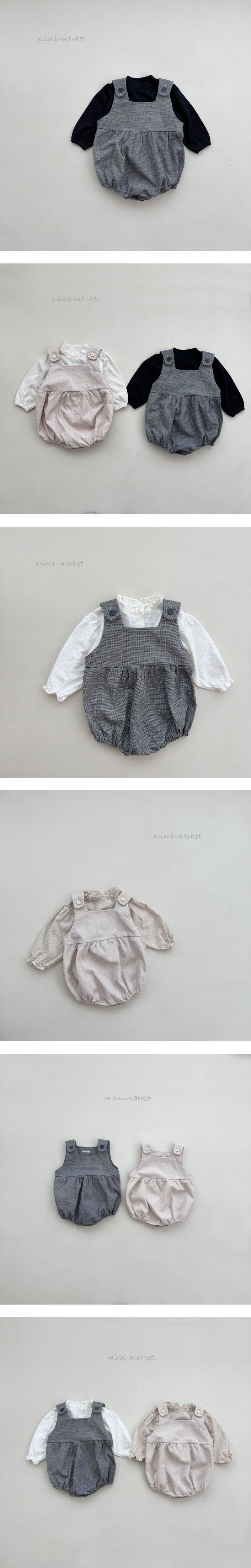 Mimi Market - Korean Baby Fashion - #babyoutfit - Gingham Suit