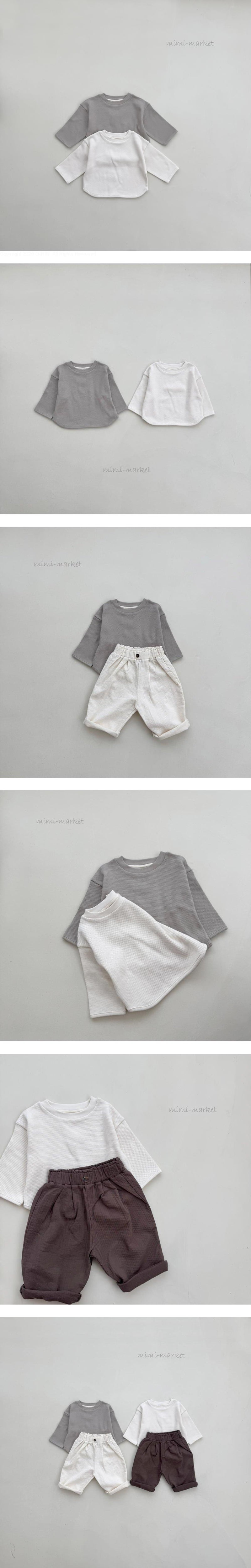 Mimi Market - Korean Baby Fashion - #babywear - Waffle Pullover Tee
