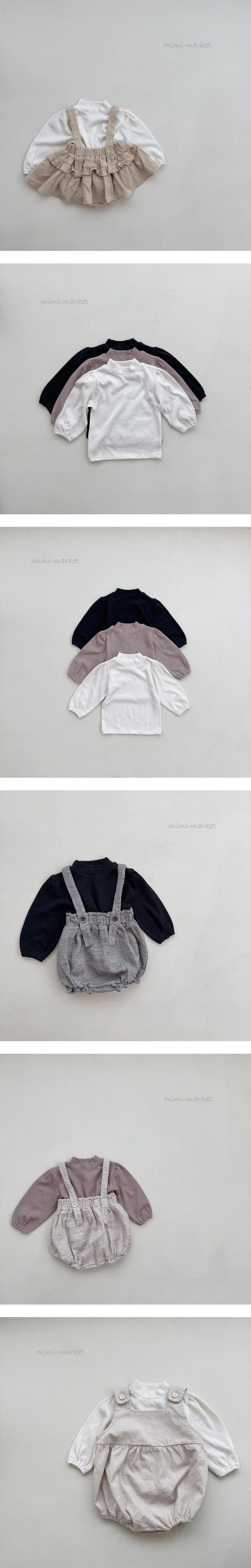 Mimi Market - Korean Baby Fashion - #onlinebabyboutique - Puff Turtleneck Tee