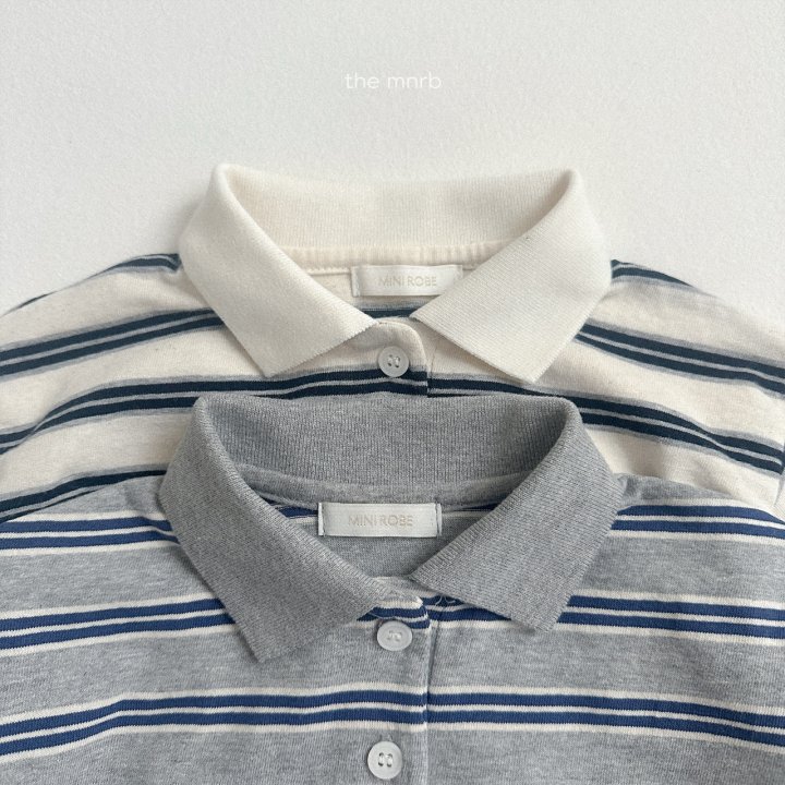 Mini Robe - Korean Baby Fashion - #babyboutique - Vogue Collar Tee - 4