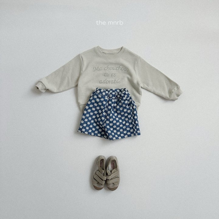 Mini Robe - Korean Baby Fashion - #babyboutique - Flower Denim Shorts - 9