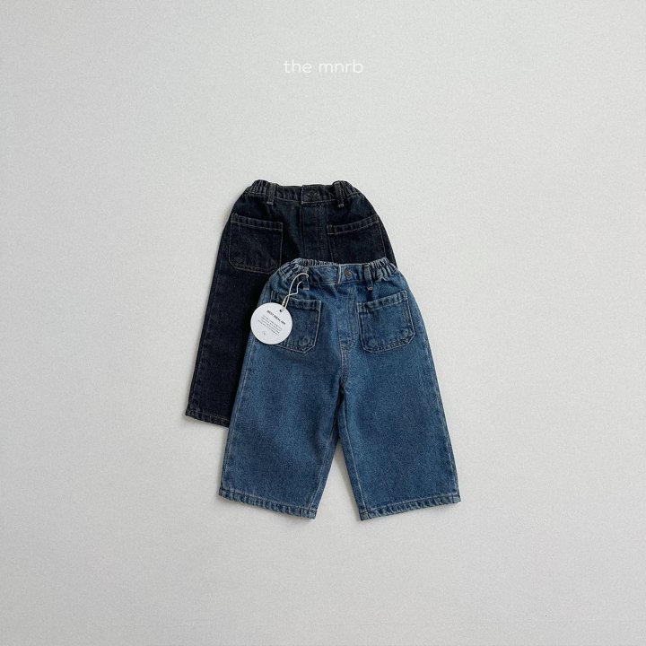 Mini Robe - Korean Baby Fashion - #babyboutique - Autumn Pocket Denim Pants - 3