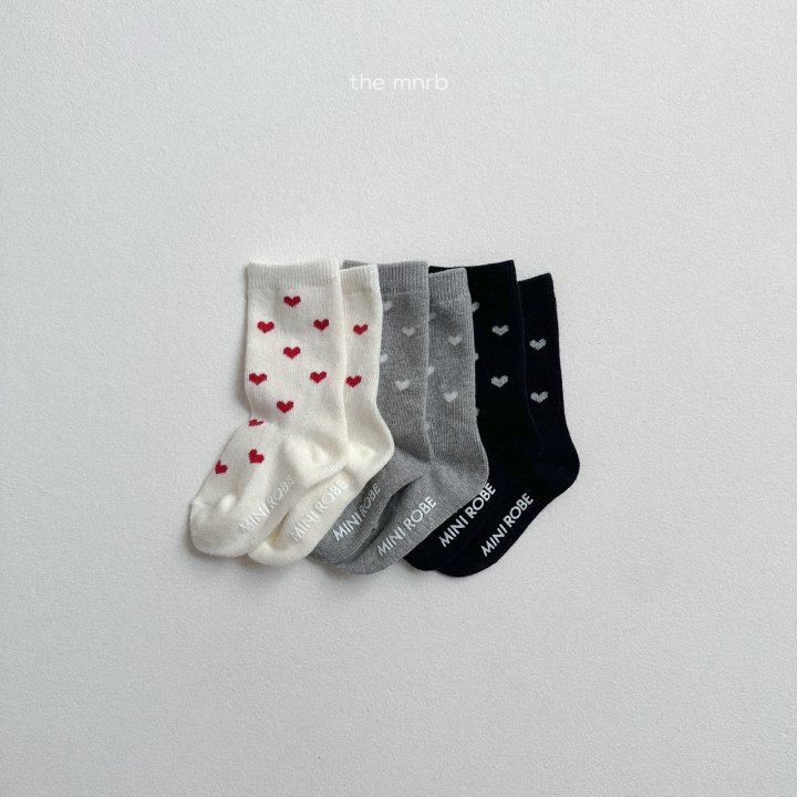 Mini Robe - Korean Baby Fashion - #babyboutiqueclothing - Heart Socks - 2