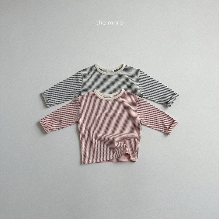 Mini Robe - Korean Baby Fashion - #babyboutique - Cocoa Stripe Tee - 4