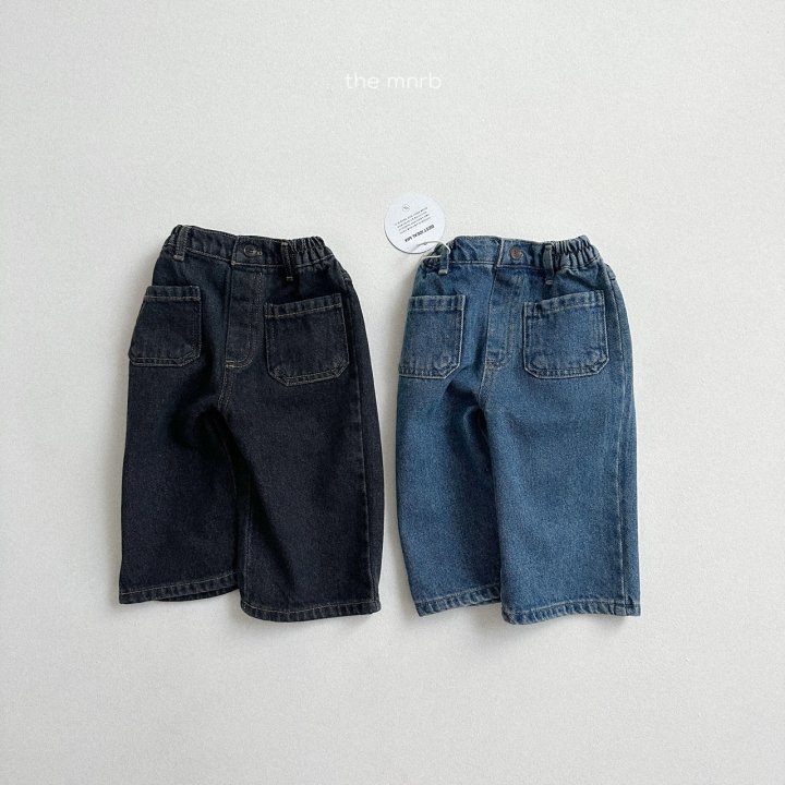 Mini Robe - Korean Baby Fashion - #babyboutique - Autumn Pocket Denim Pants - 4