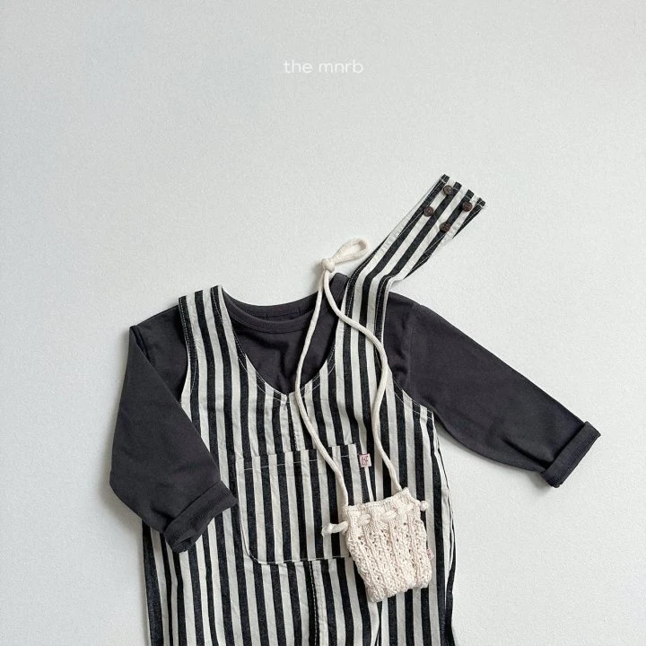 Mini Robe - Korean Baby Fashion - #babyclothing - Logo Round Tee - 10