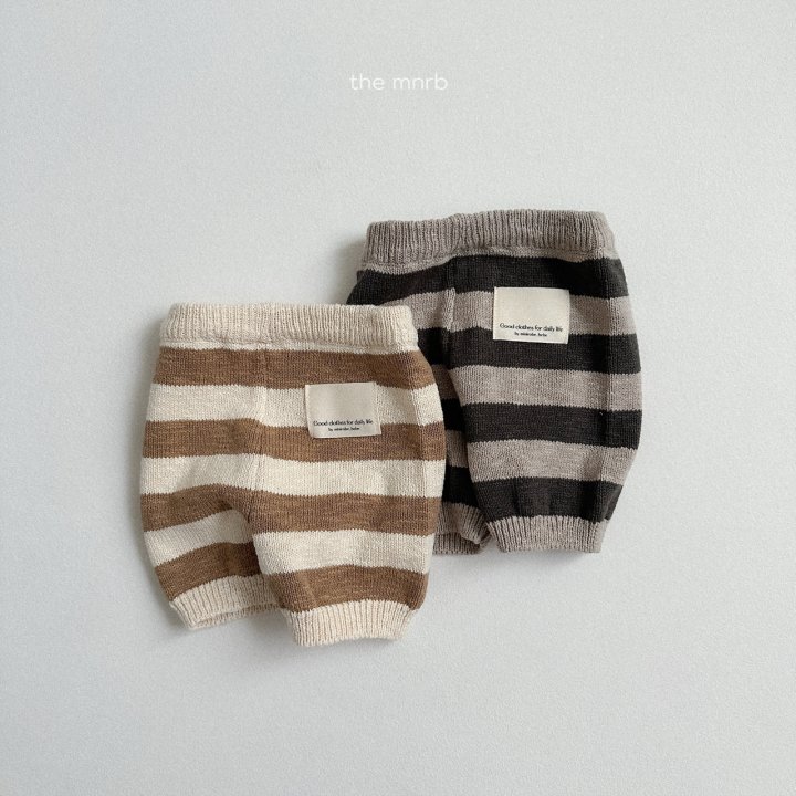 Mini Robe - Korean Baby Fashion - #babyclothing - Striped Knit Pants