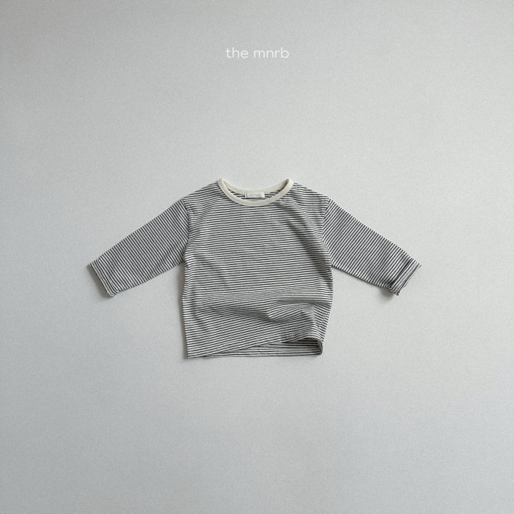Mini Robe - Korean Baby Fashion - #babyfashion - Cocoa Stripe Tee - 6