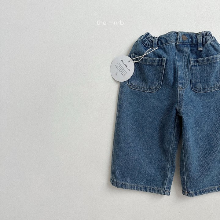 Mini Robe - Korean Baby Fashion - #babyfashion - Autumn Pocket Denim Pants - 6