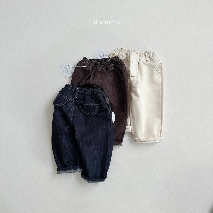 Mini Robe - Korean Baby Fashion - #babyfashion - Round Non-fade Denim Pants