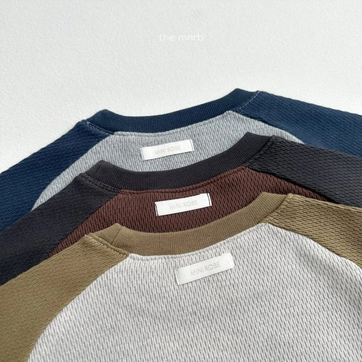 Mini Robe - Korean Baby Fashion - #babyfever - Waffle Raglan Sweatshirt - 6